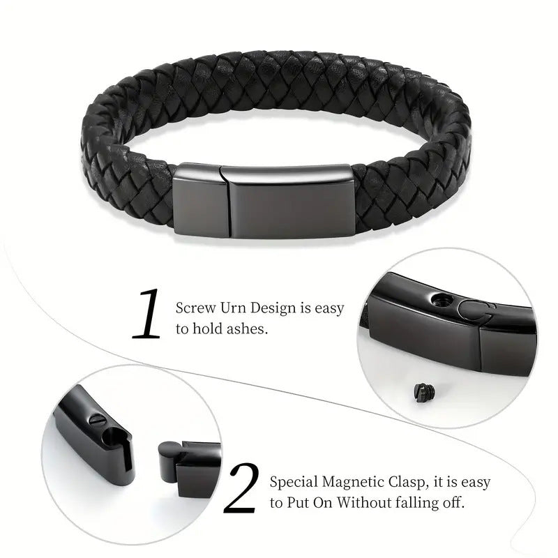 Schwarzes Urnenarmband