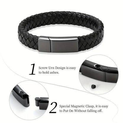 Schwarzes Urnenarmband
