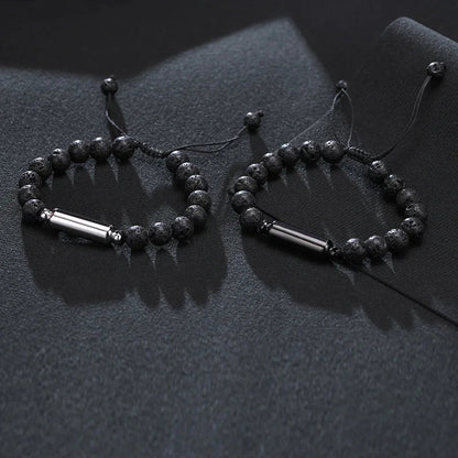 Lavastein-Perlen Urnenarmband