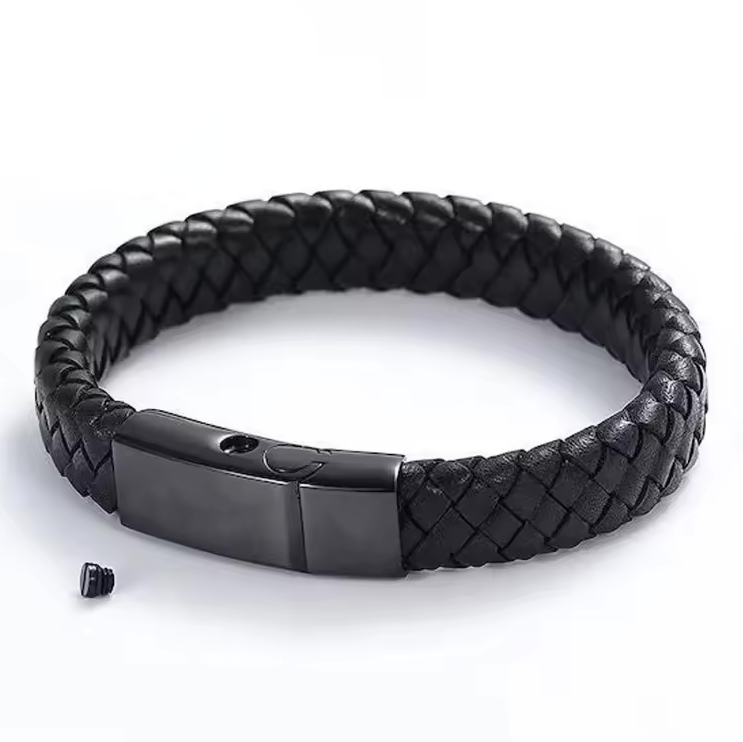 Schwarzes Urnenarmband